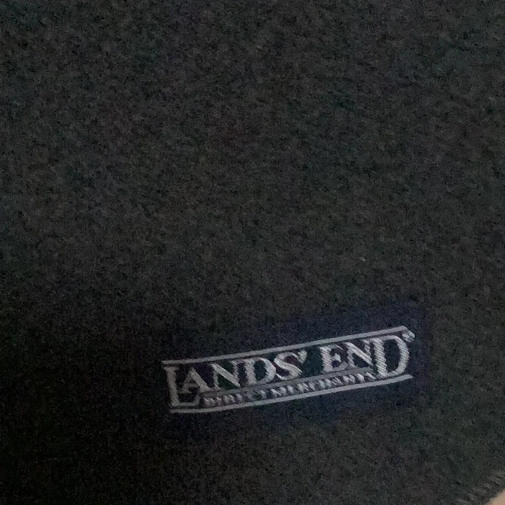 Lands End Gray Grey Two Tone Fleece Unisex Scarf
